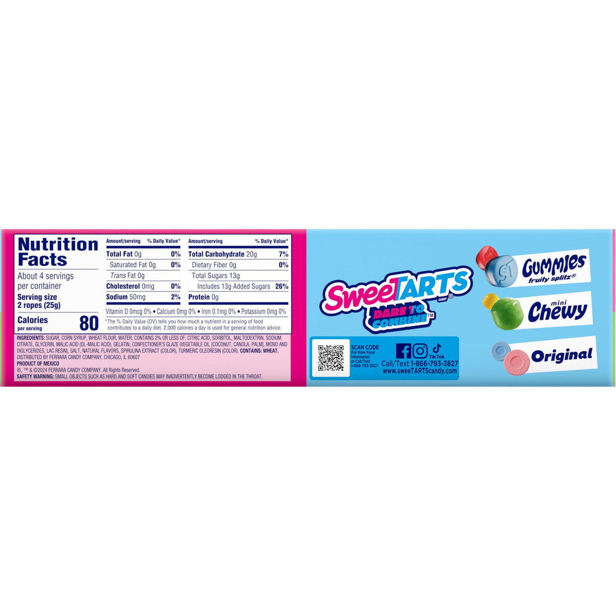 SweeTARTS Ropes ideal for sharing at gatherings or lunchboxes.