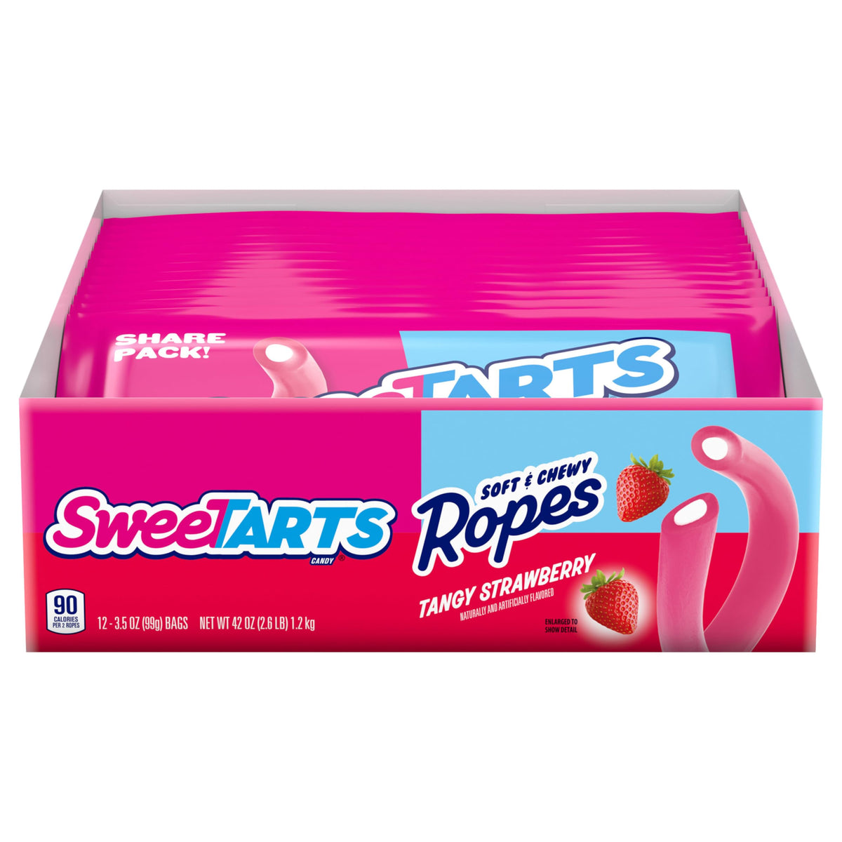 SweeTARTS Ropes tangy strawberry 12-pack for sharing at parties