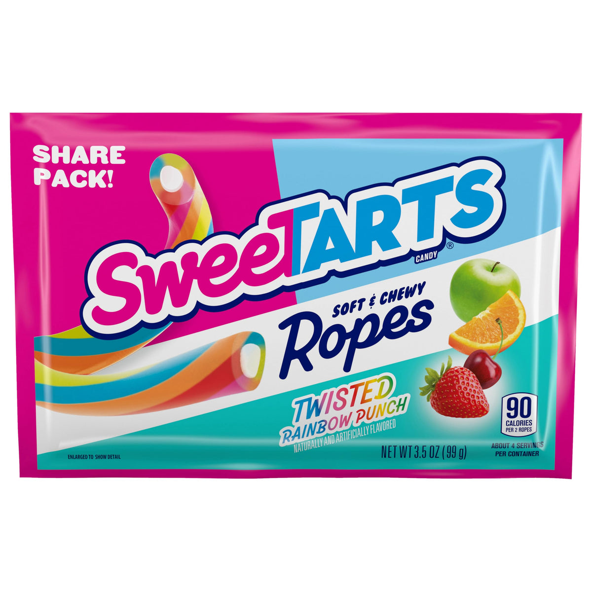Close-up of soft, chewy texture with fruity filling highlighting the candy's playful bite