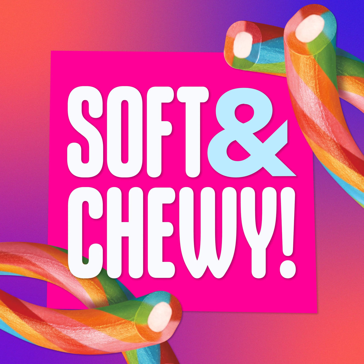 Soft and chewy rope texture invites casual snacking on the go