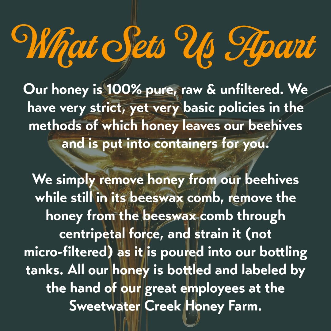 Sweetwater Creek Peach Honey on a spoon ideal for yogurt and oats