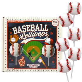 Sweetzo baseball lollipops box for game day treats and party planning.