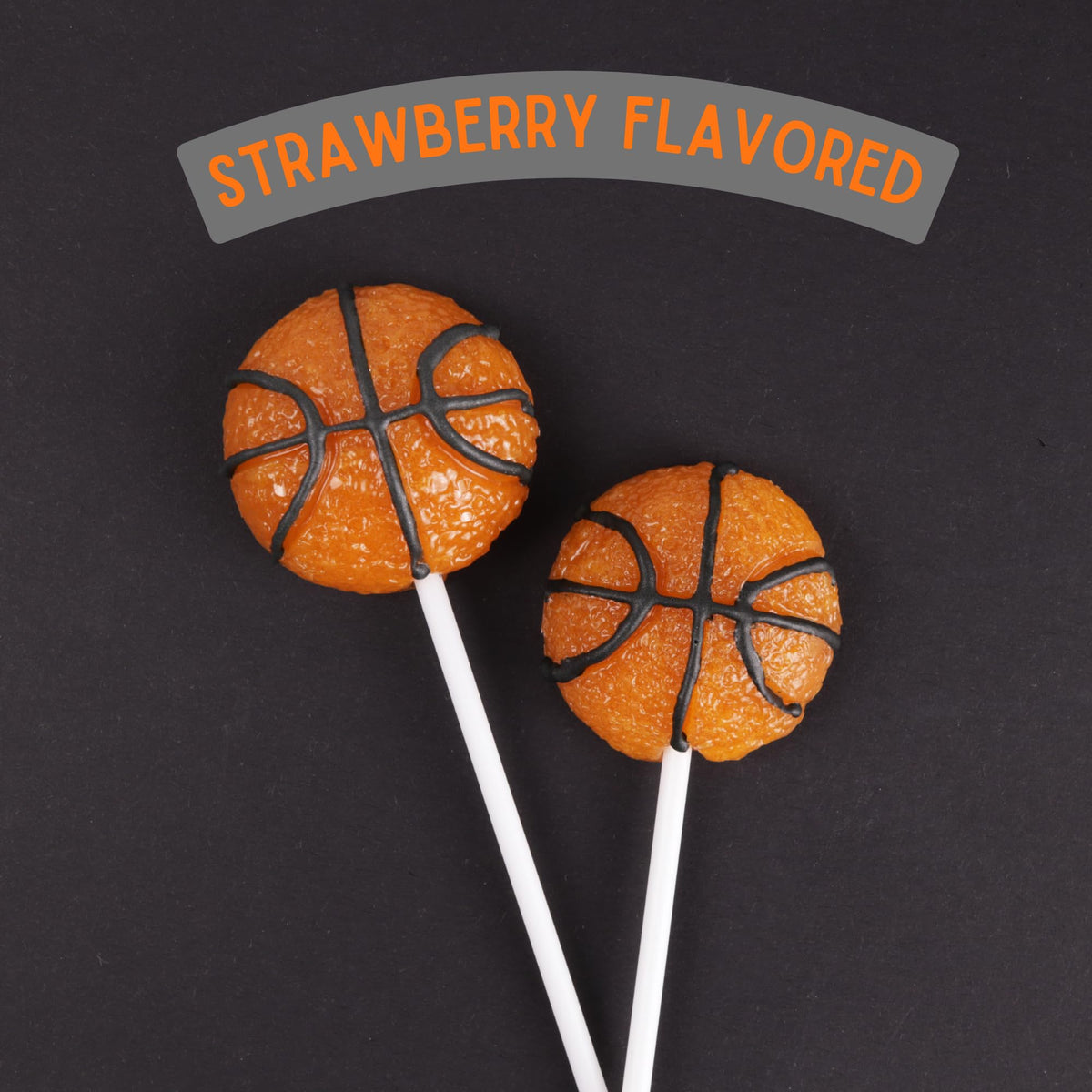 Sweetzo basketball lollipop basketball-shaped design enhances sports parties.