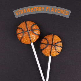 Sweetzo basketball lollipop basketball-shaped design enhances sports parties.