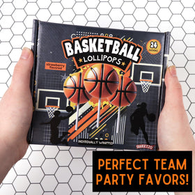 Sweetzo basketball lollipop serves as team party favors.