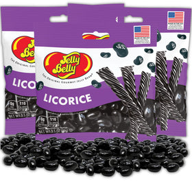 Sweetzo black licorice jelly beans on-the-go bags offer chewy satisfaction during travel