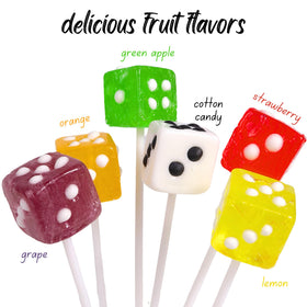 Sweetzo bulk pack of 24 dice lollipops for large gatherings and decor.