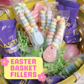 Sweetzo classroom party favors with pastel candies and charms