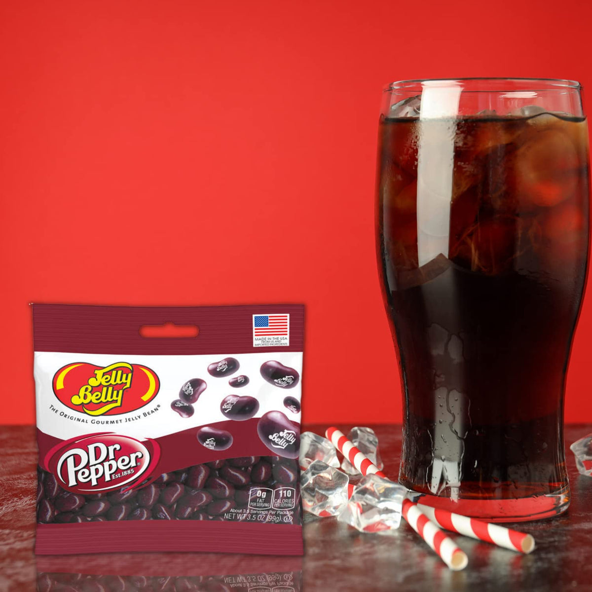 Sweetzo Dr Pepper jelly beans individually packaged for sharing