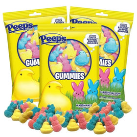 Sweetzo Easter Peeps Gummies bunny closeup highlighting chewy texture and festive flavor.