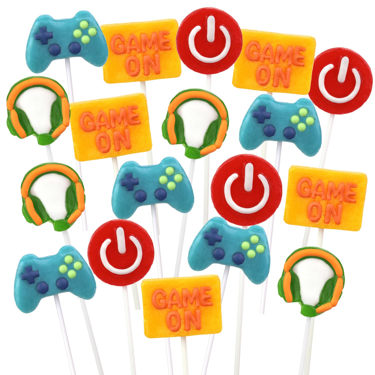 Sweetzo Gamer Lollipops box detail showing packaging and quantity.