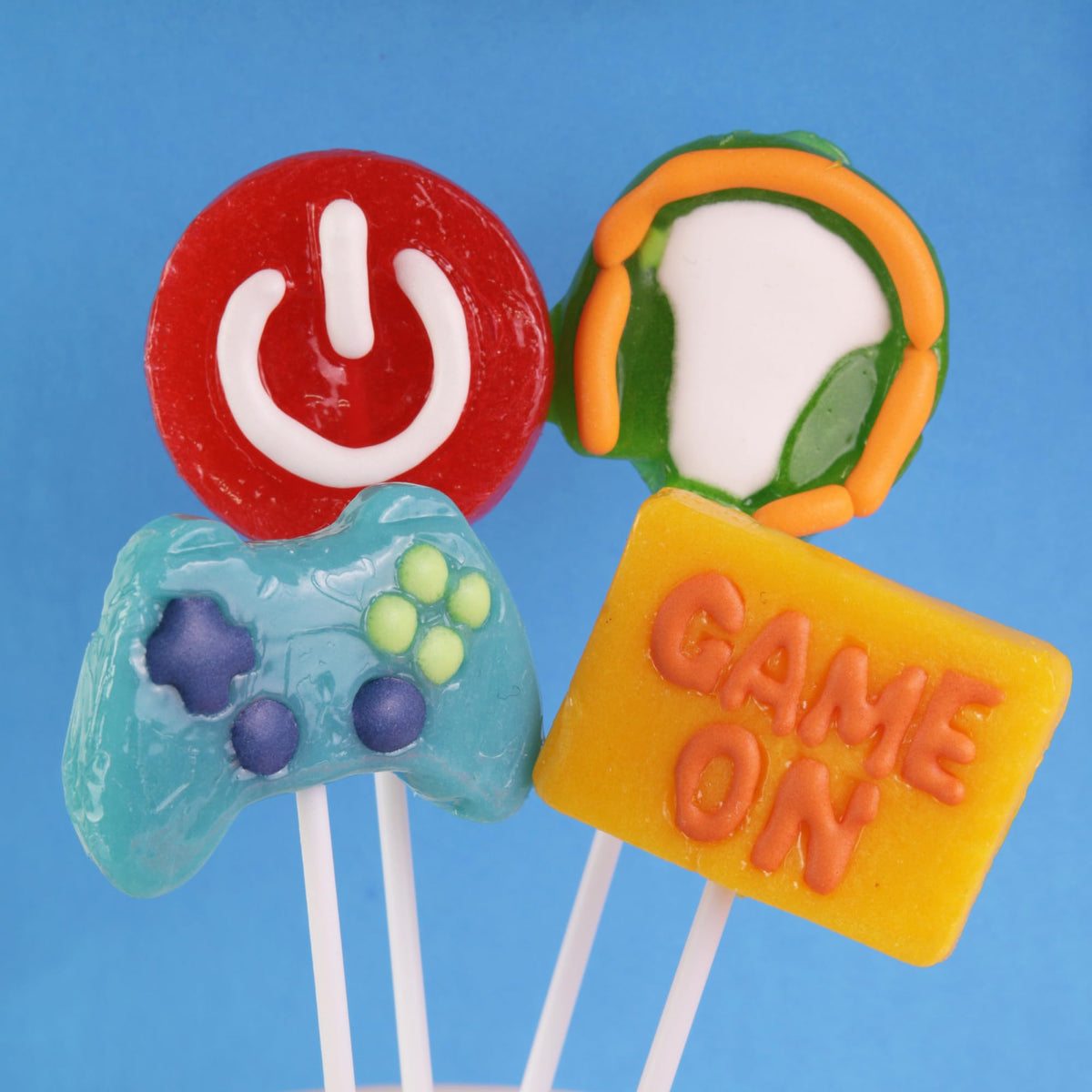Sweetzo Gamer Lollipops individually wrapped for freshness and easy sharing.
