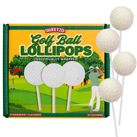 Sweetzo golf ball lollipop with realistic design for golf-themed events