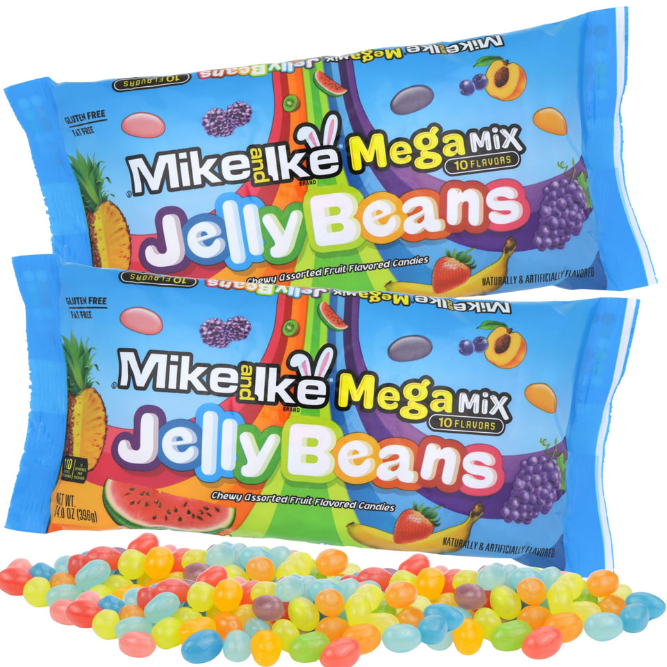 Sweetzo Mike and Ike Easter jelly beans Mega Mix pack shot for gifting and baskets