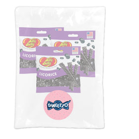 Sweetzo pack of 3 licorice jelly beans for easy grabbing on the move