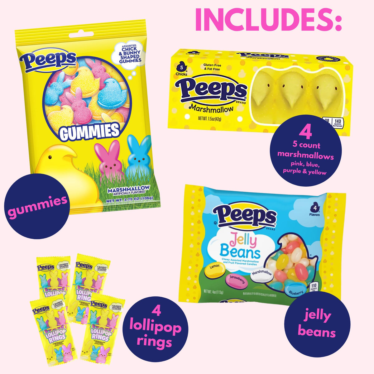 Sweetzo Peeps assortment jelly beans for egg hunts and spring celebrations