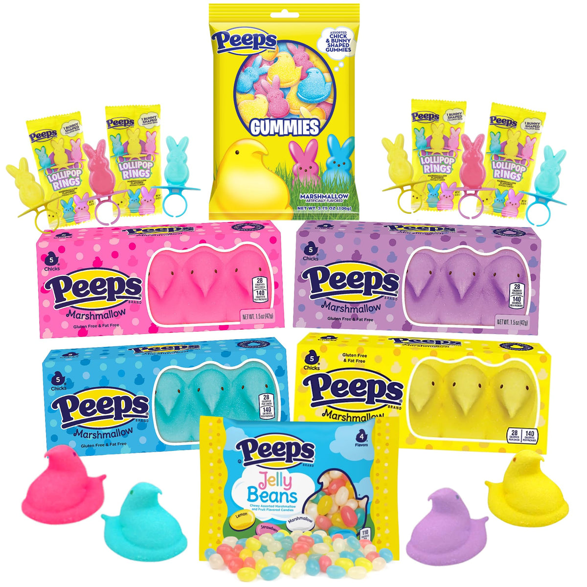 Sweetzo Peeps assortment marshmallows for Easter baskets and celebrations