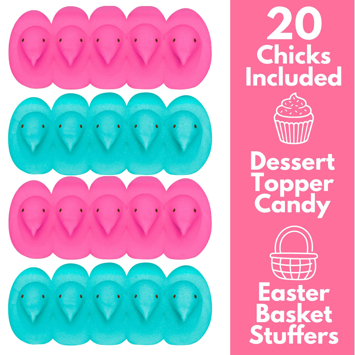 Sweetzo Peeps Chicks cupcakes toppers add playful color to desserts