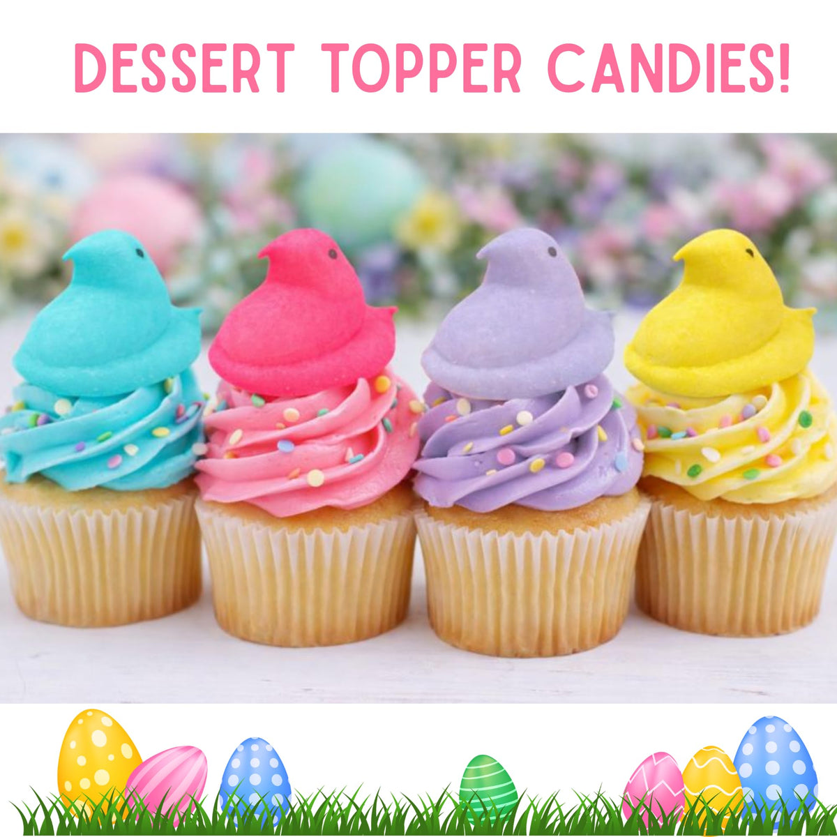 Sweetzo Peeps Chicks ice cream toppings create festive color on desserts