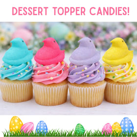 Sweetzo Peeps Chicks ice cream toppings create festive color on desserts