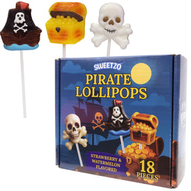Sweetzo pirate lollipops individually wrapped for clean sharing