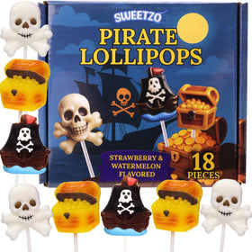 Sweetzo pirate lollipops ship design for themed party treats