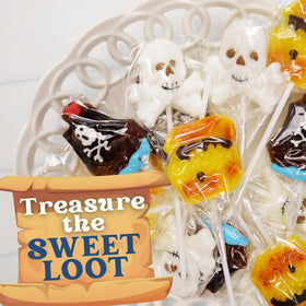 Sweetzo pirate lollipops strawberry flavor and vibrant colors for bowls