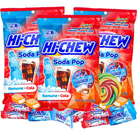 Sweetzo Ramune candy 3-pack with cola flavor, ideal for on-the-go snacking.