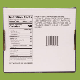 Assorted flavors highlight the mix of fruity options in the Sweetzo lollipops.