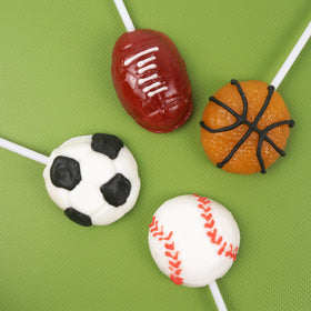 Sweetzo Sports Candy Lollipops football design, perfect for sports-themed celebrations.