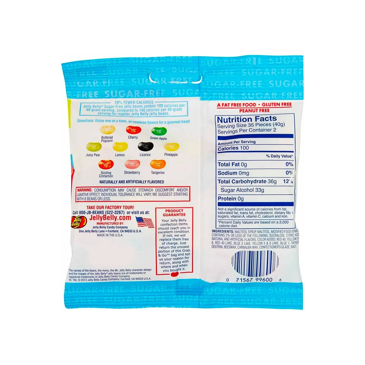 Sweetzo jelly beans on a kitchen counter, low-calorie treat