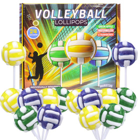 Sweetzo volleyball lollipop ball: a fun, ball-shaped treat for team celebrations.
