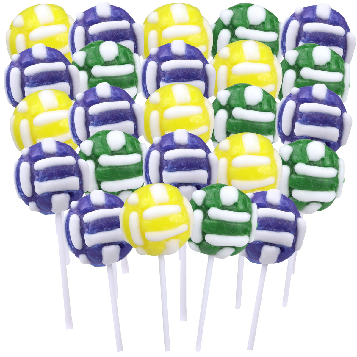 Sweetzo volleyball lollipop candy buffet: colorful display option.