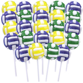Sweetzo volleyball lollipop candy buffet: colorful display option.