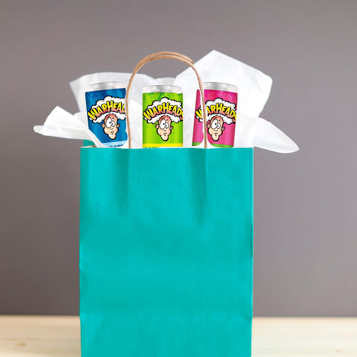 Sweetzo Warheads sour spray party favor pack ready for gift bags.