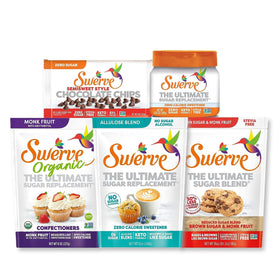 Swerve 3-pack packaging for flexible sugar substitutes in your kitchen.