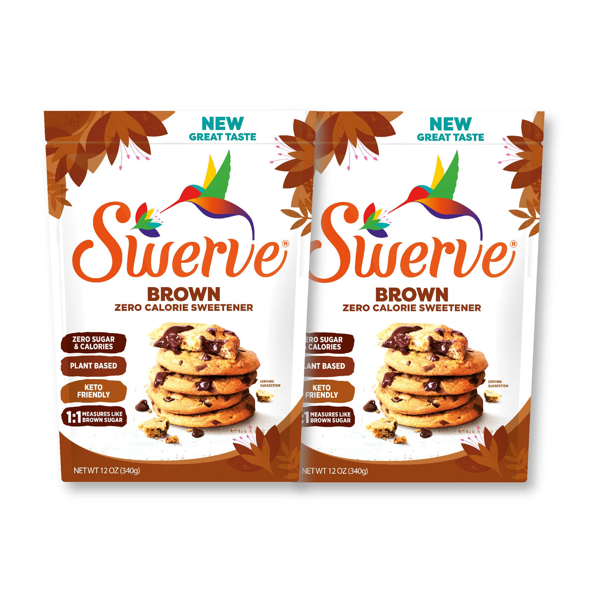 Swerve Ultimate sugar replacement bottle showing brown sugar substitute for baking and beverages.
