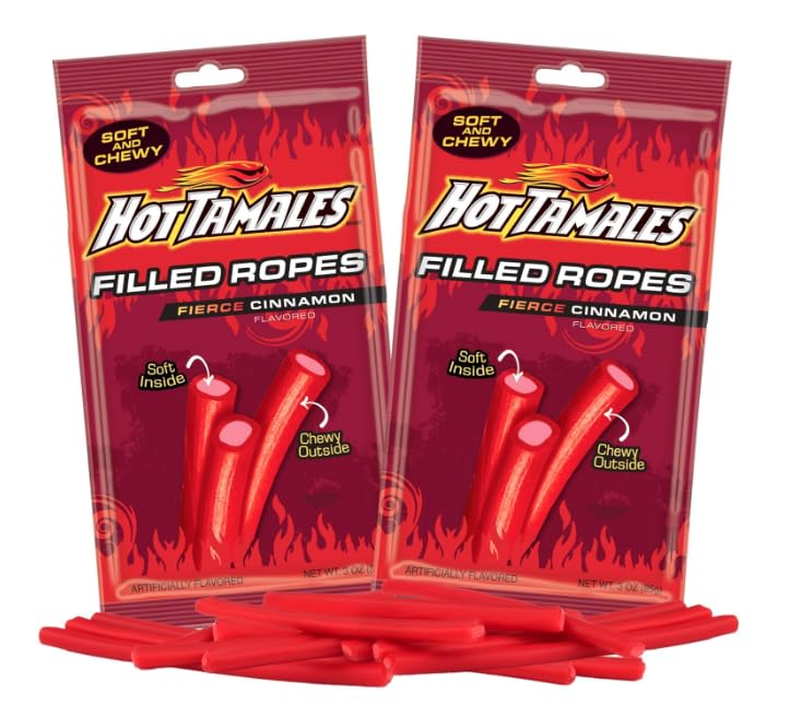 Swirlee Pop Hot Tamale Ropes packaging shown for easy gifting and shareable snacking.