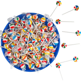 Swirleey Rainbow Lollipops showing round hard candy texture for slow savor