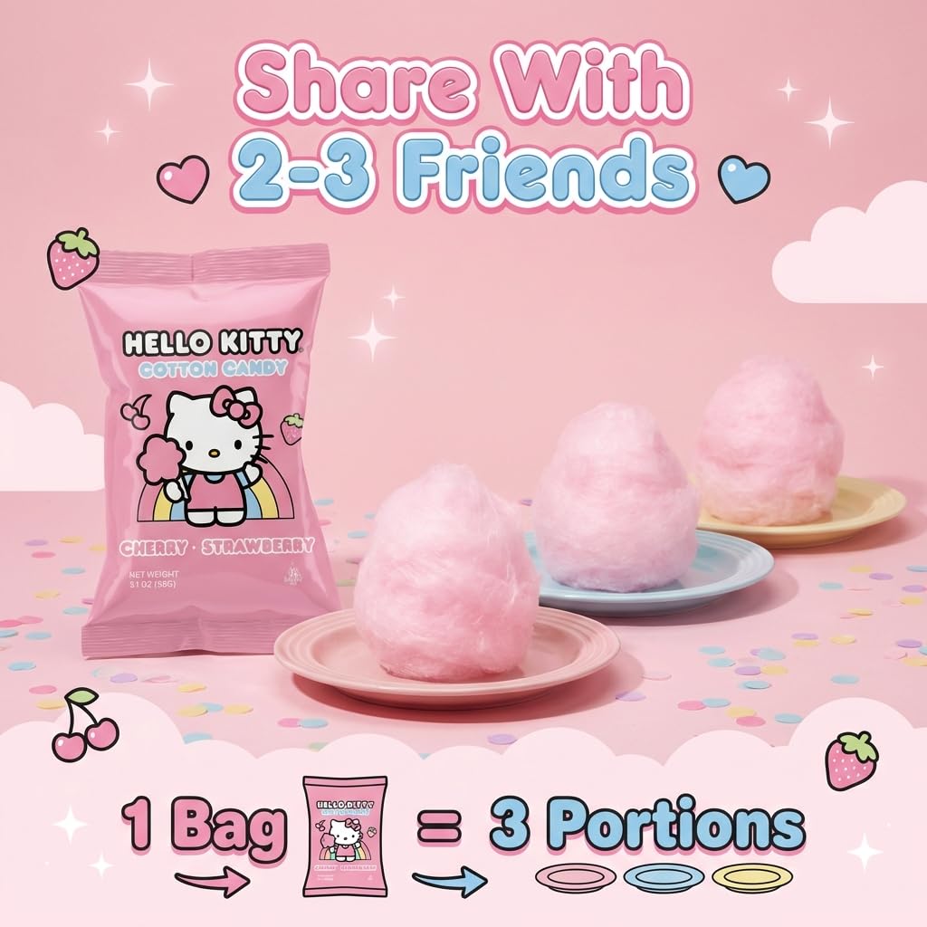SWIRLZ COTTON CANDY Hello Kitty flavors tempt taste buds at parties.
