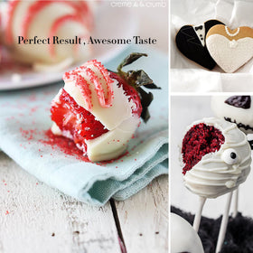 Swisense white chocolate fondue dipping creates glossy dessert moments.