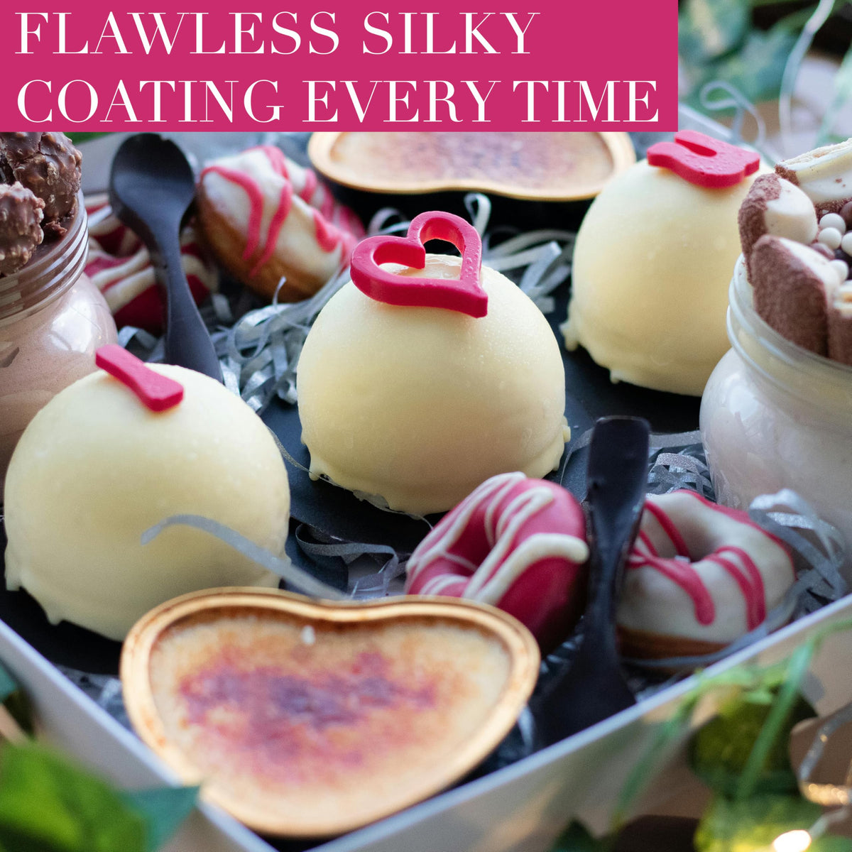 Dipping strawberries with Swisense white chocolate melts for a glossy finish