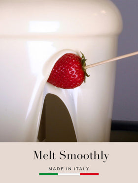 Microwave-ready Swisense white chocolate melts melting smoothly for quick candy making