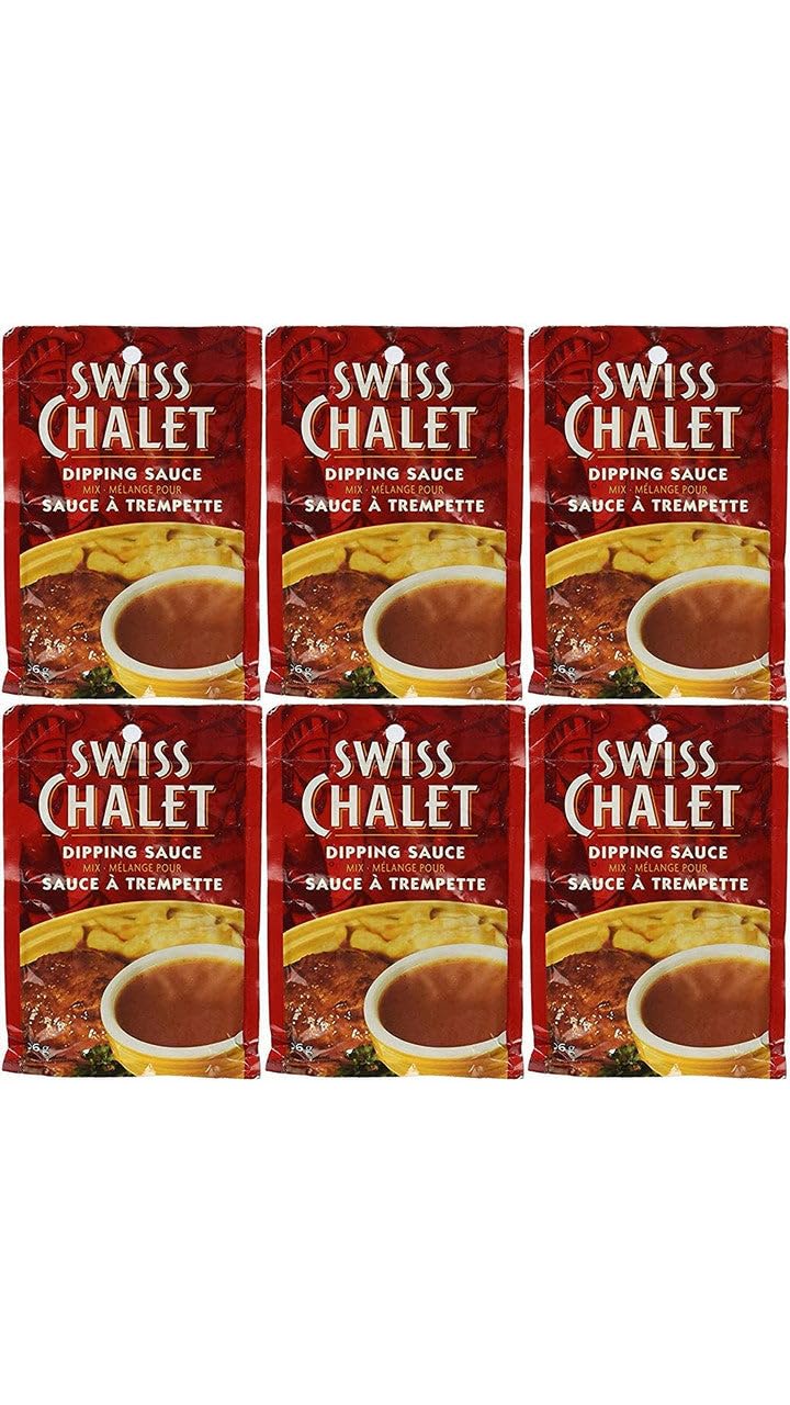 Swiss Chalet dipping sauce 36g pouch front view for quick dipping.