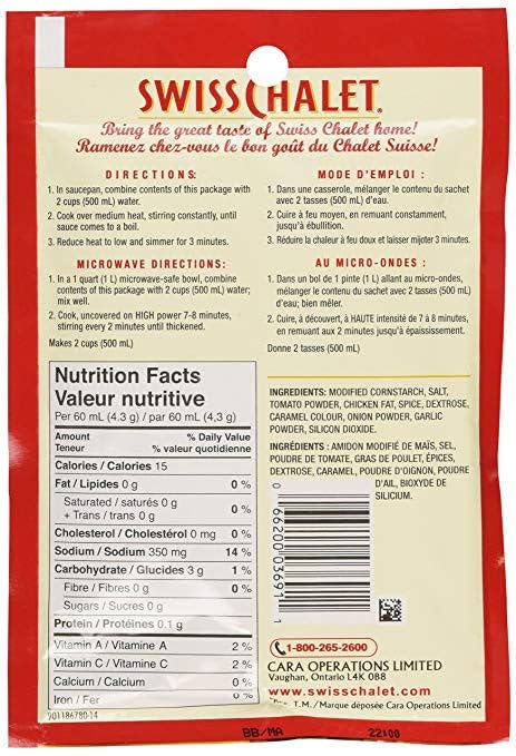 Swiss Chalet dipping sauce pouches multi-pack display, great for stocking up.