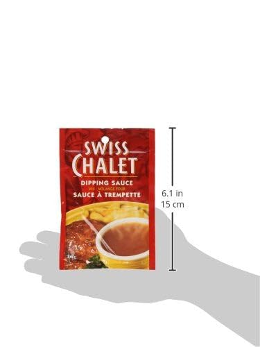 Six-pack display of Swiss Chalet dipping sauce, ideal for family meals.