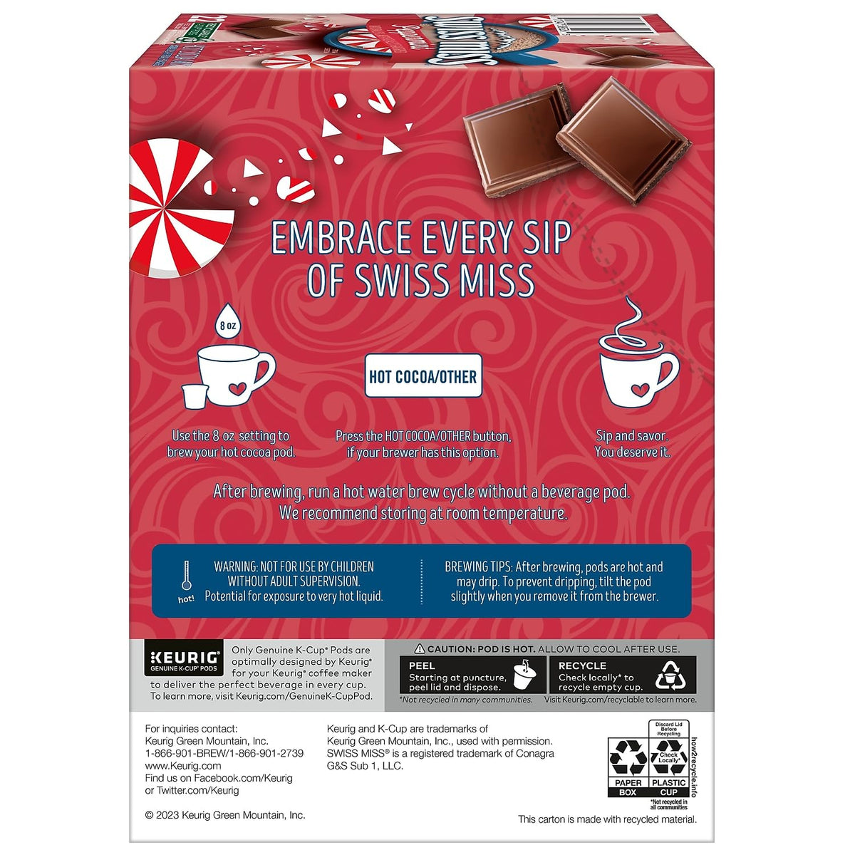 Creamy peppermint cocoa mix creating a comforting mug.