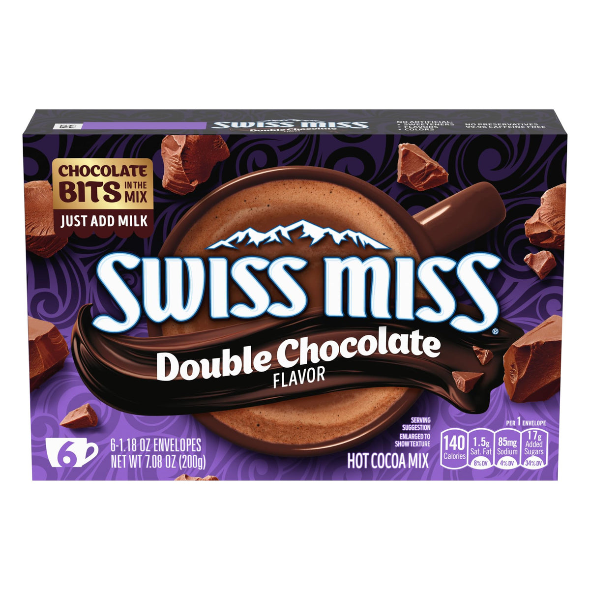 Swiss Miss double chocolate cocoa envelopes pack for cozy evenings