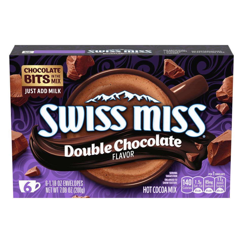 Swiss Miss double chocolate cocoa envelopes pack for cozy evenings