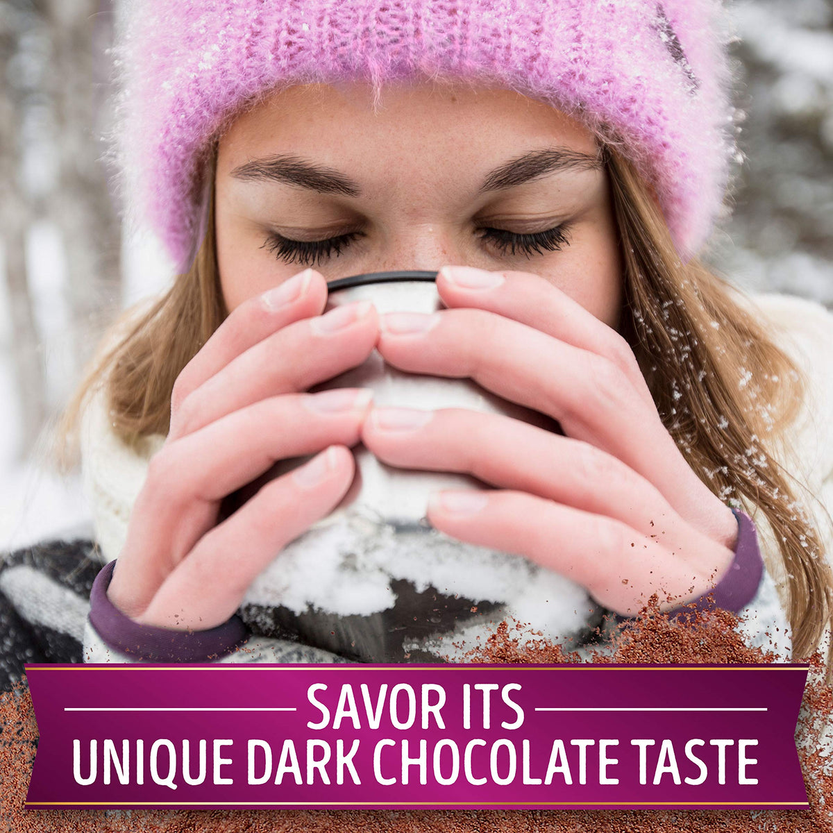 Swiss Miss Indulgent Dark Chocolate Hot Cocoa box spine display